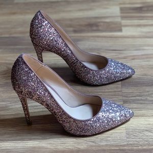 Glitter pink heels